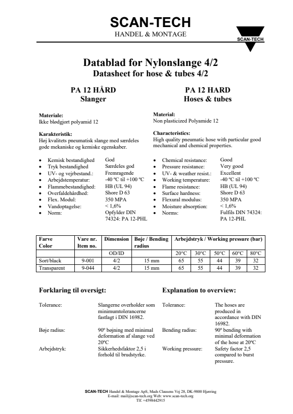 

Datablad for Nylonslange 4 2

